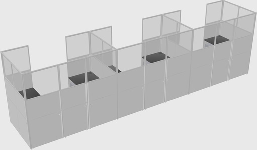 U-shaped cubicle