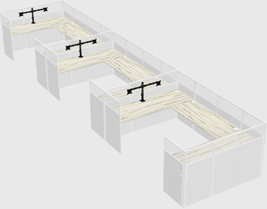 U-shaped cubicle