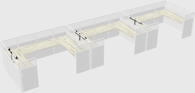 U-shaped cubicle