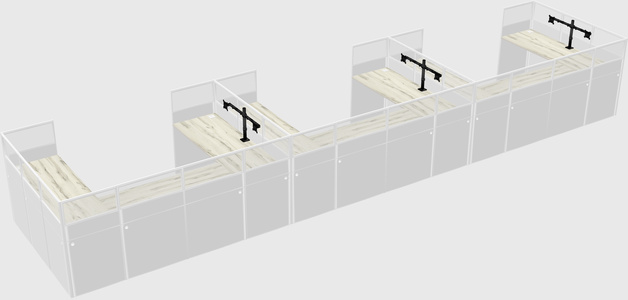 U-shaped cubicle