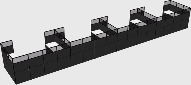 U-shaped cubicle