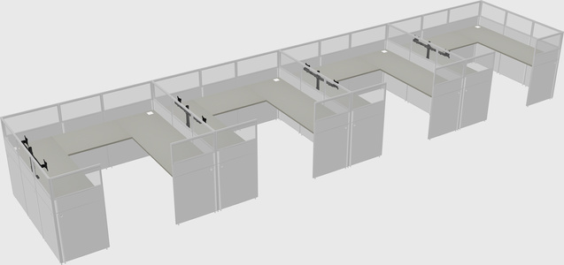 U-shaped cubicle