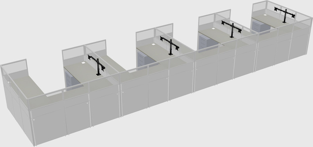U-shaped cubicle