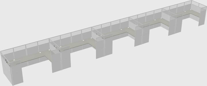 U-shaped cubicle