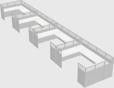 U-shaped cubicle