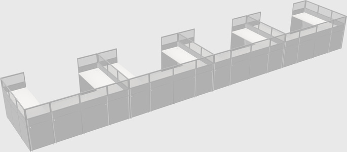 U-shaped cubicle