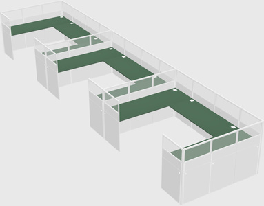 U-shaped cubicle
