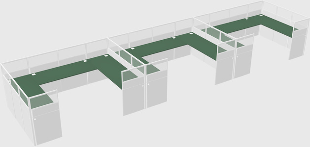 U-shaped cubicle