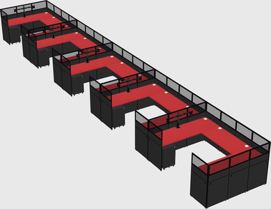U-shaped cubicle