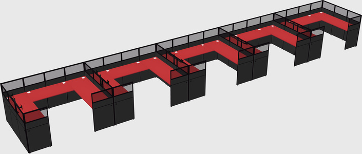 U-shaped cubicle