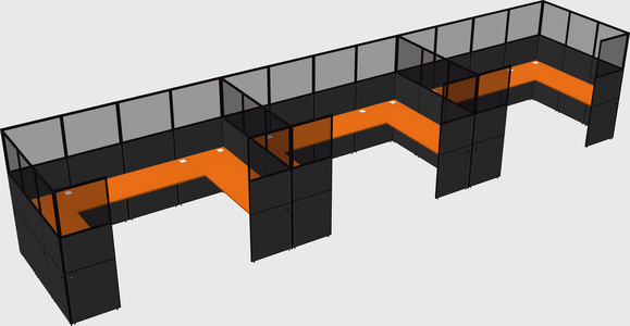 U-shaped cubicle