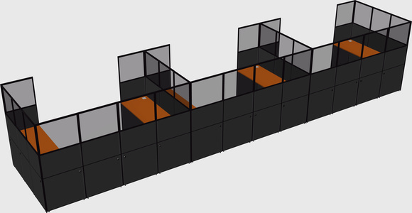 U-shaped cubicle