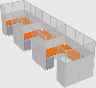 U-shaped cubicle