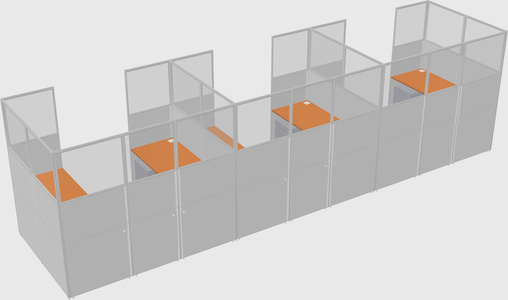 U-shaped cubicle