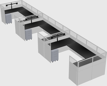 U-shaped cubicle