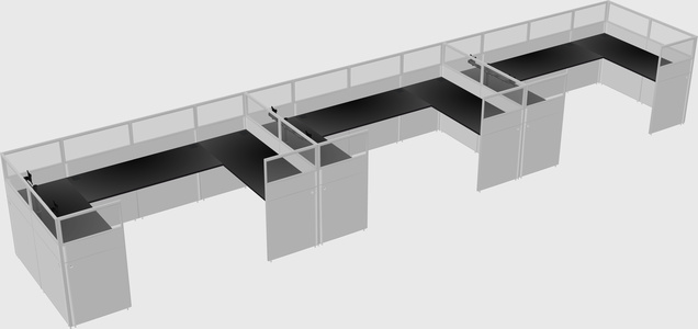 U-shaped cubicle