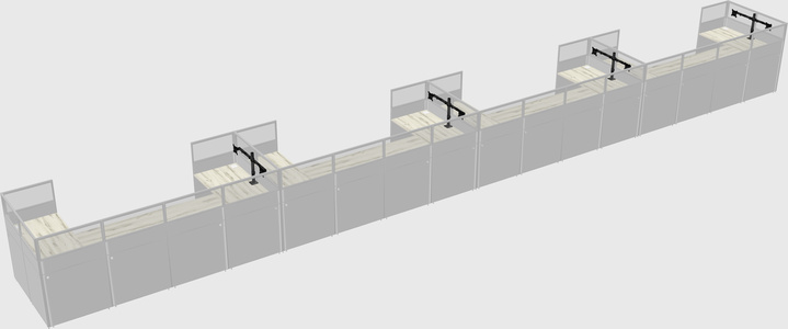 U-shaped cubicle