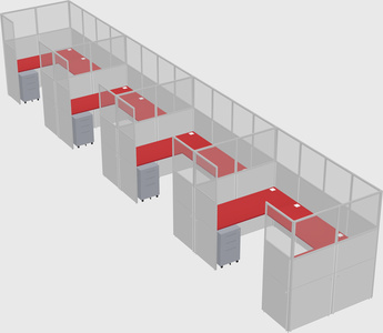 U-shaped cubicle
