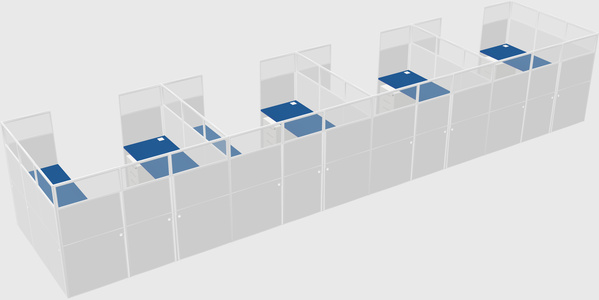 U-shaped cubicle