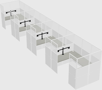 U-shaped cubicle