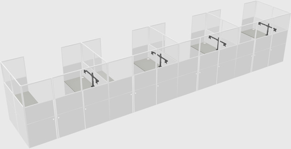 U-shaped cubicle