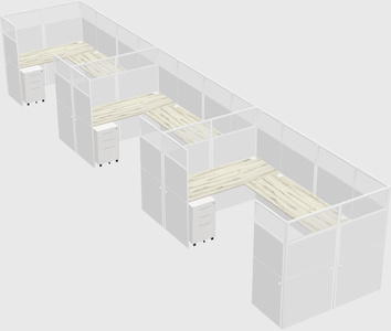 U-shaped cubicle