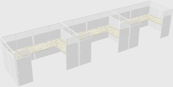 U-shaped cubicle