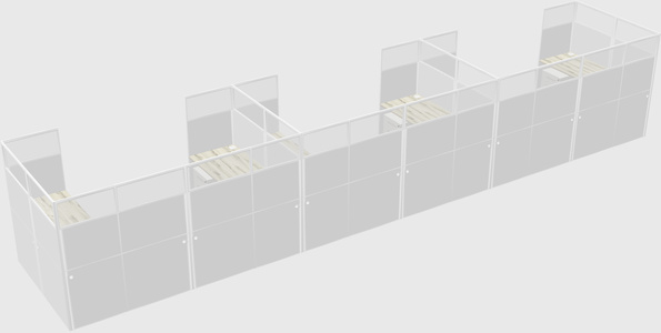 U-shaped cubicle