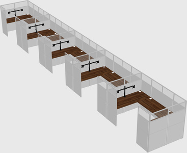 U-shaped cubicle