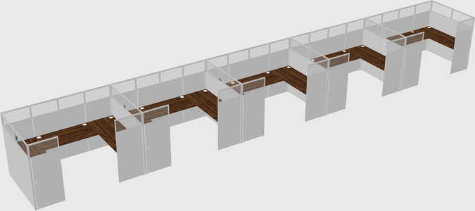 U-shaped cubicle