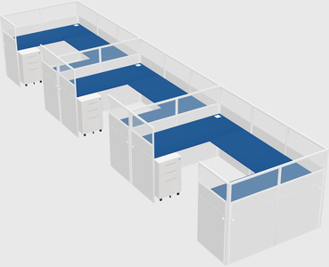 U-shaped cubicle