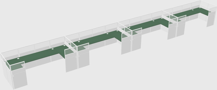 U-shaped cubicle