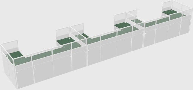 U-shaped cubicle
