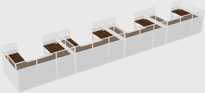 U-shaped cubicle