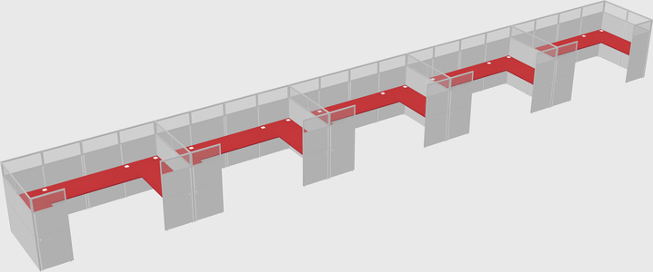 U-shaped cubicle
