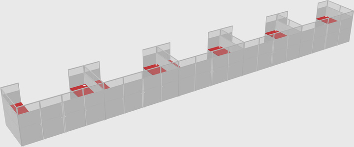 U-shaped cubicle