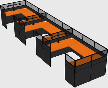 U-shaped cubicle