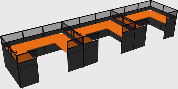U-shaped cubicle