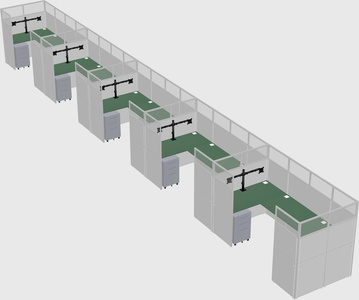 U-shaped cubicle