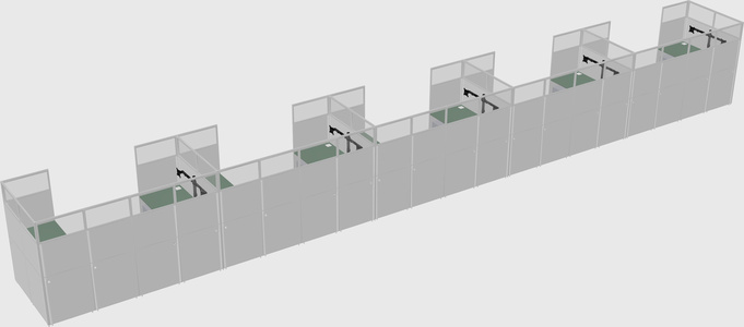 U-shaped cubicle