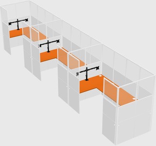 U-shaped cubicle