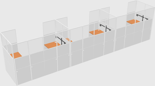 U-shaped cubicle