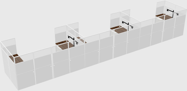 U-shaped cubicle