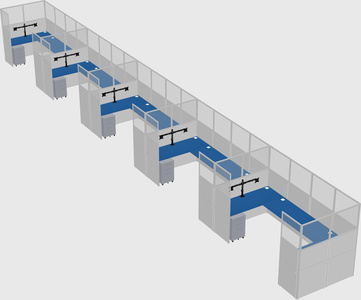 U-shaped cubicle