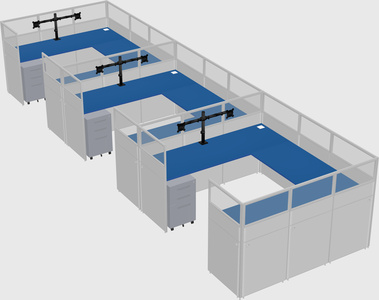 U-shaped cubicle