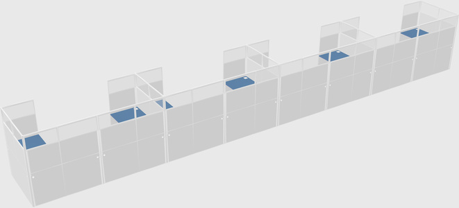 U-shaped cubicle