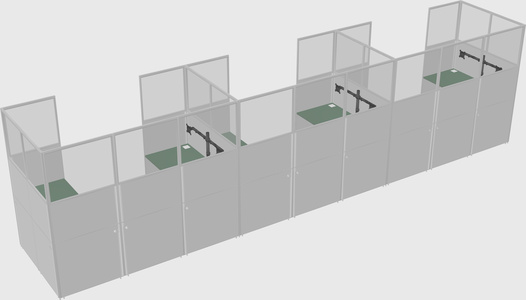 U-shaped cubicle