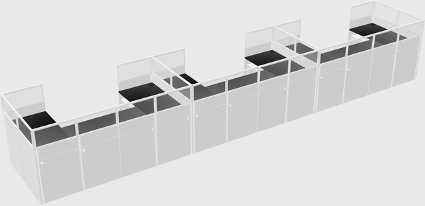 U-shaped cubicle