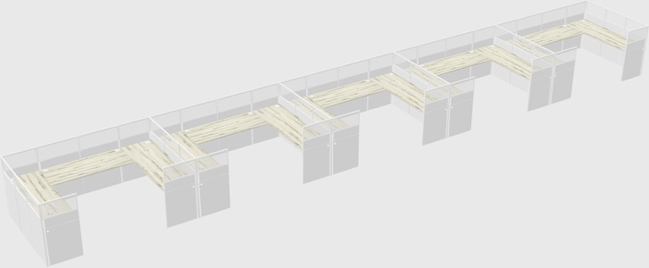 U-shaped cubicle