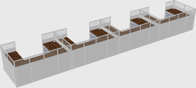 U-shaped cubicle